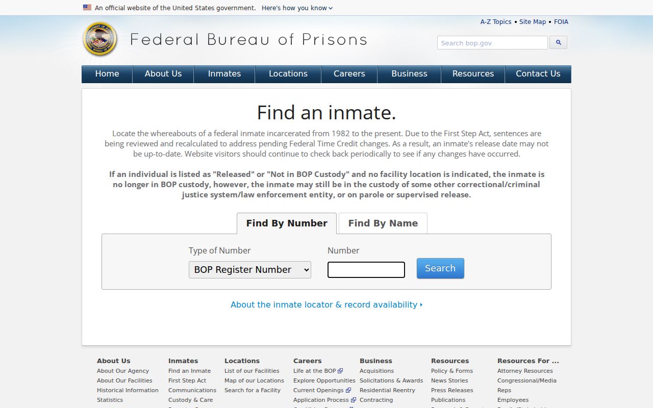 Del Norte criminal history federal inmate locator
